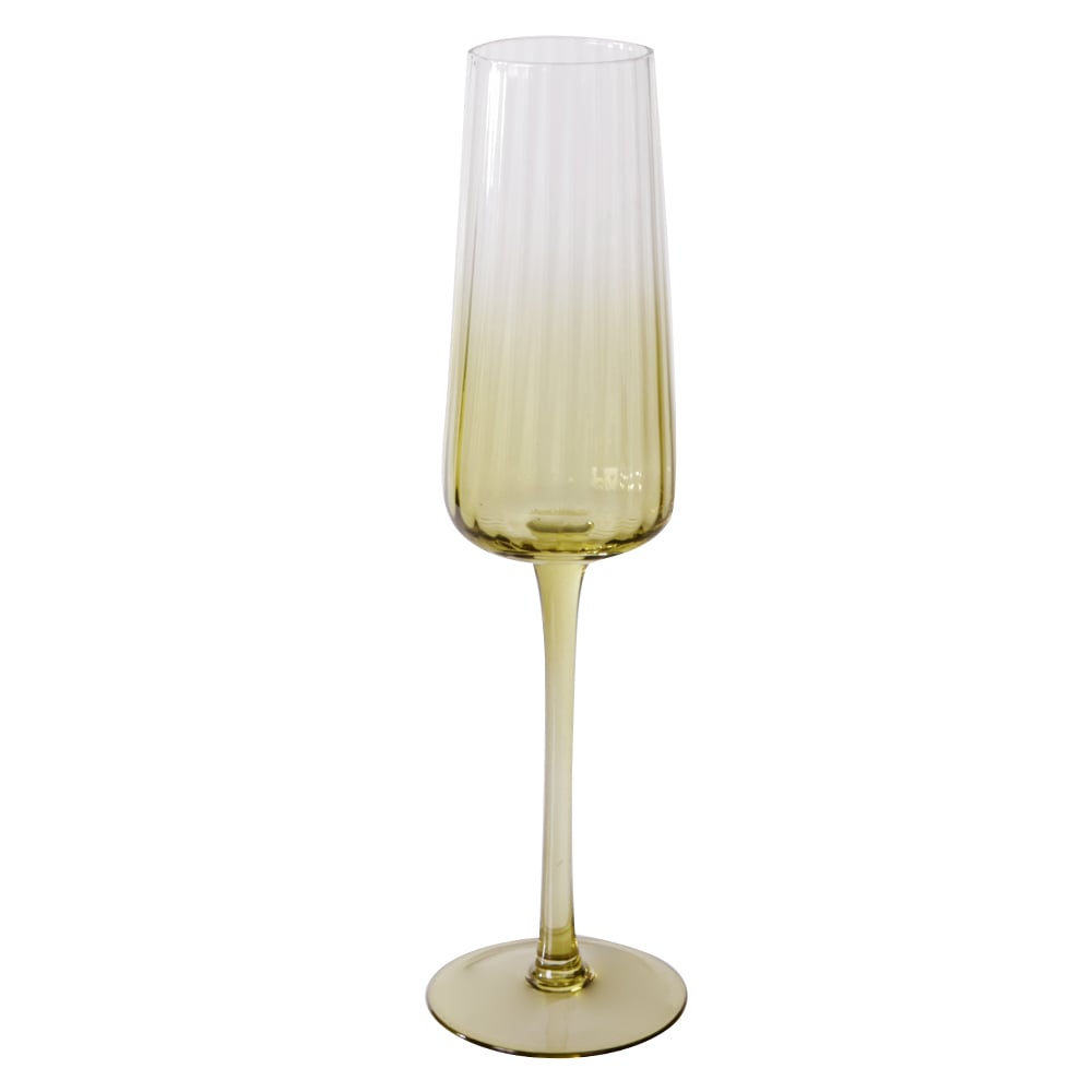 CJ TACAS CHAMPANHE 245ml 25,3X6,9cm C/ 6PCS MUSA (VERDE)