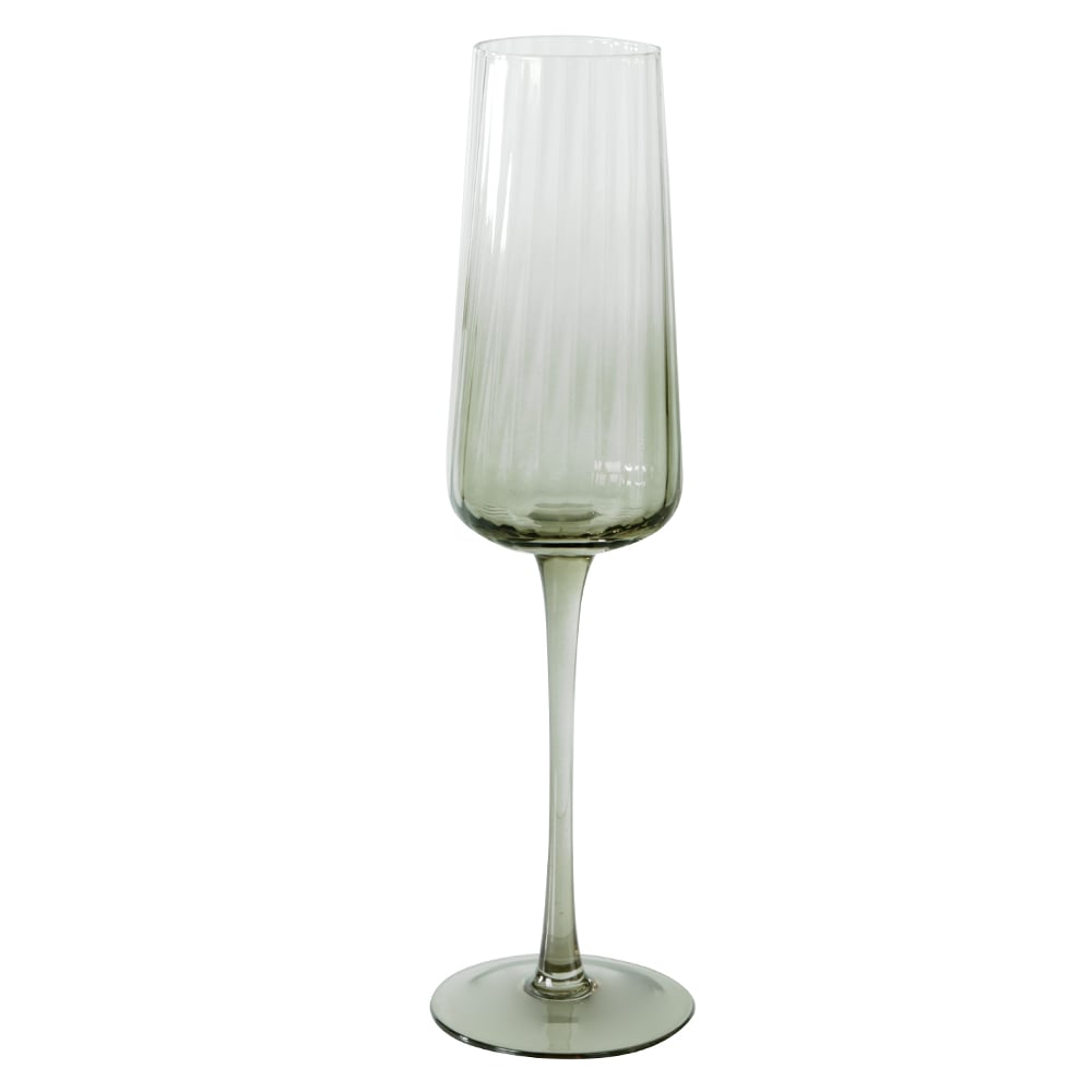 CJ TACAS CHAMPANHE 245ml 25,3X6,9cm C/ 6PCS MUSA (CINZA)