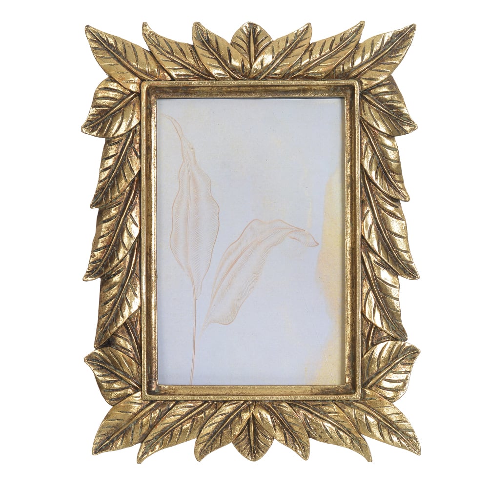 PORTA RETRATO POLIRESINA FTO  10X15CM (DOURADO) 16,7X21,9X1,8cm