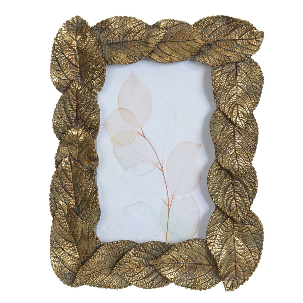 PORTA RETRATO POLIRESINA FTO  10X15CM (DOURADO) 17X21,5X2,5cm