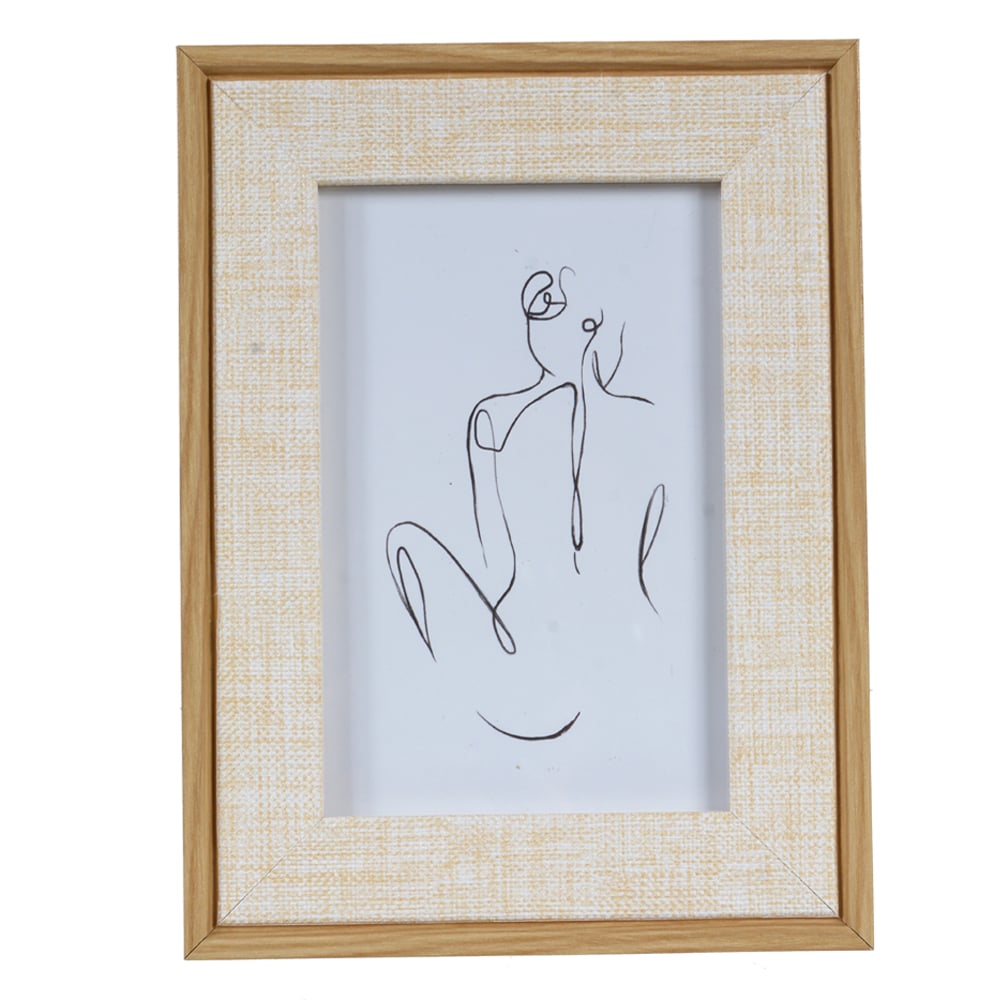 PORTA RETRATO MDF FTO 10X15 (BEGE) 19,64X14,56X1,8cm
