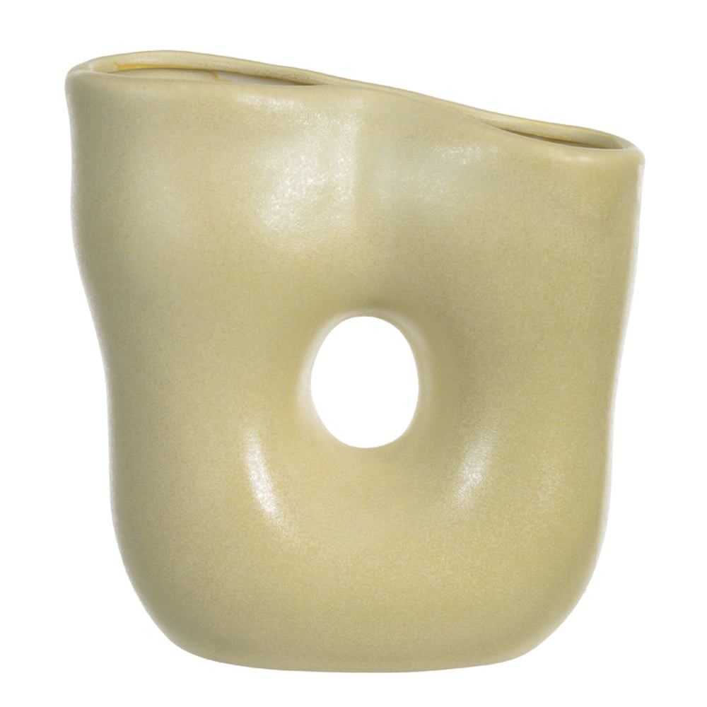 VASO DECORATIVO CERAMICA (BEGE) 17cm 16,5d