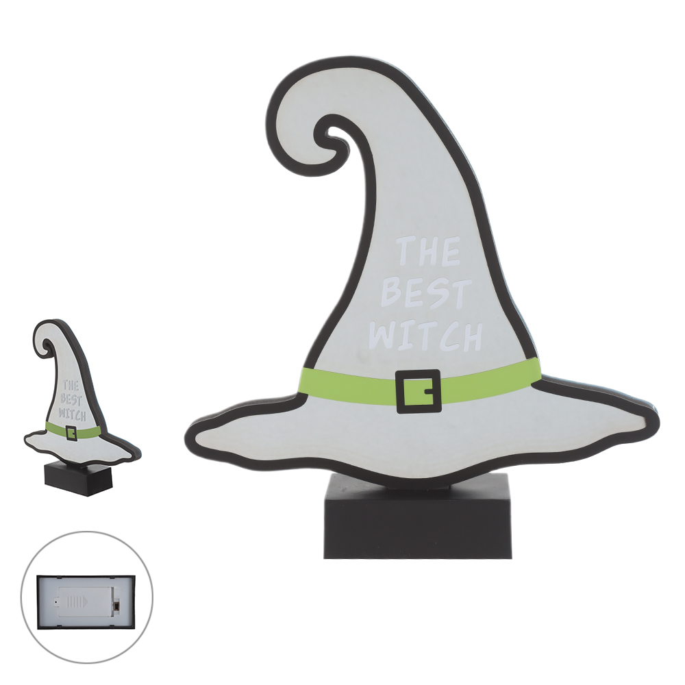 LUMINARIA LUZ INFINITA LED CHAPEU DE BRUXA (ROXO) 29X6X27cm