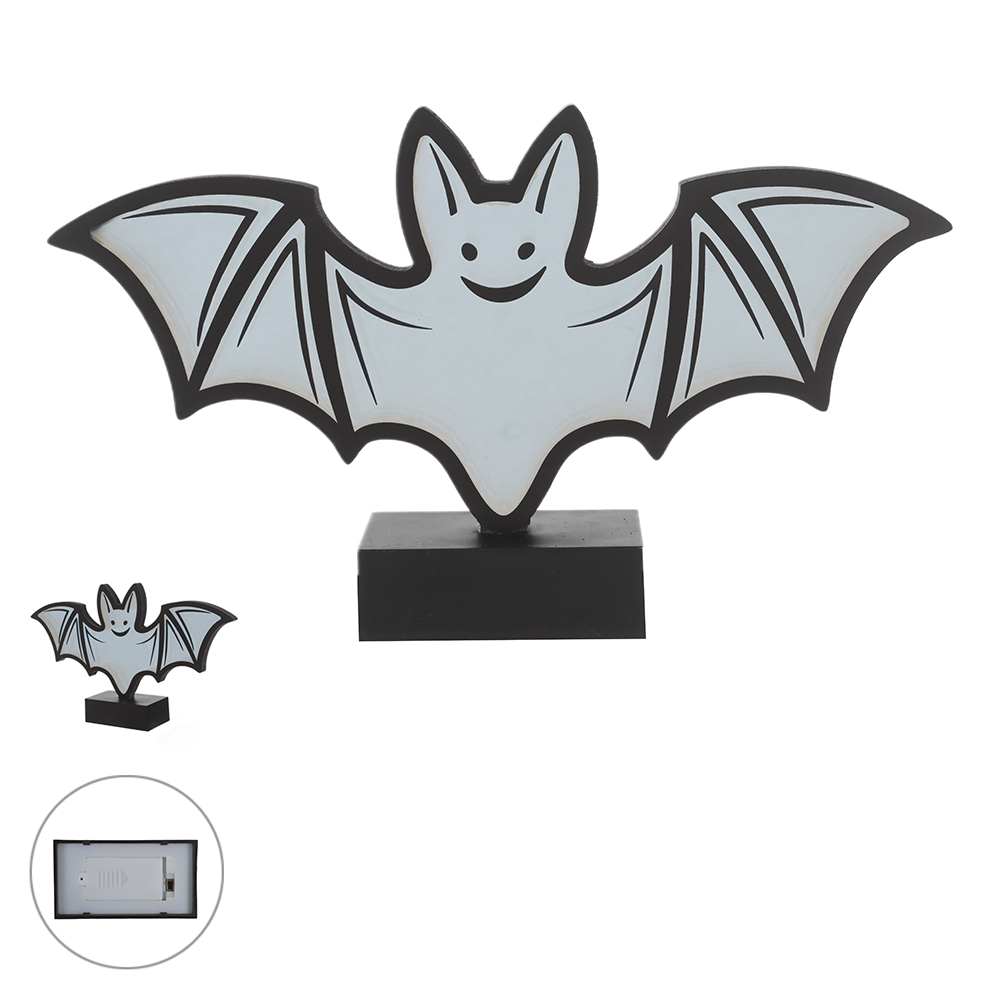 LUMINARIA LUZ INFINITA LED MORCEGO (ROXO) 20X6X34cm