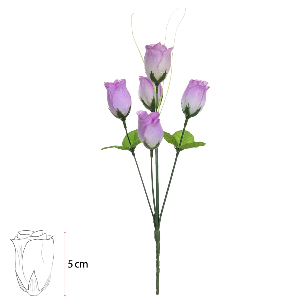 B.ROSA BOTAO X5 (LAVANDA) 35cm