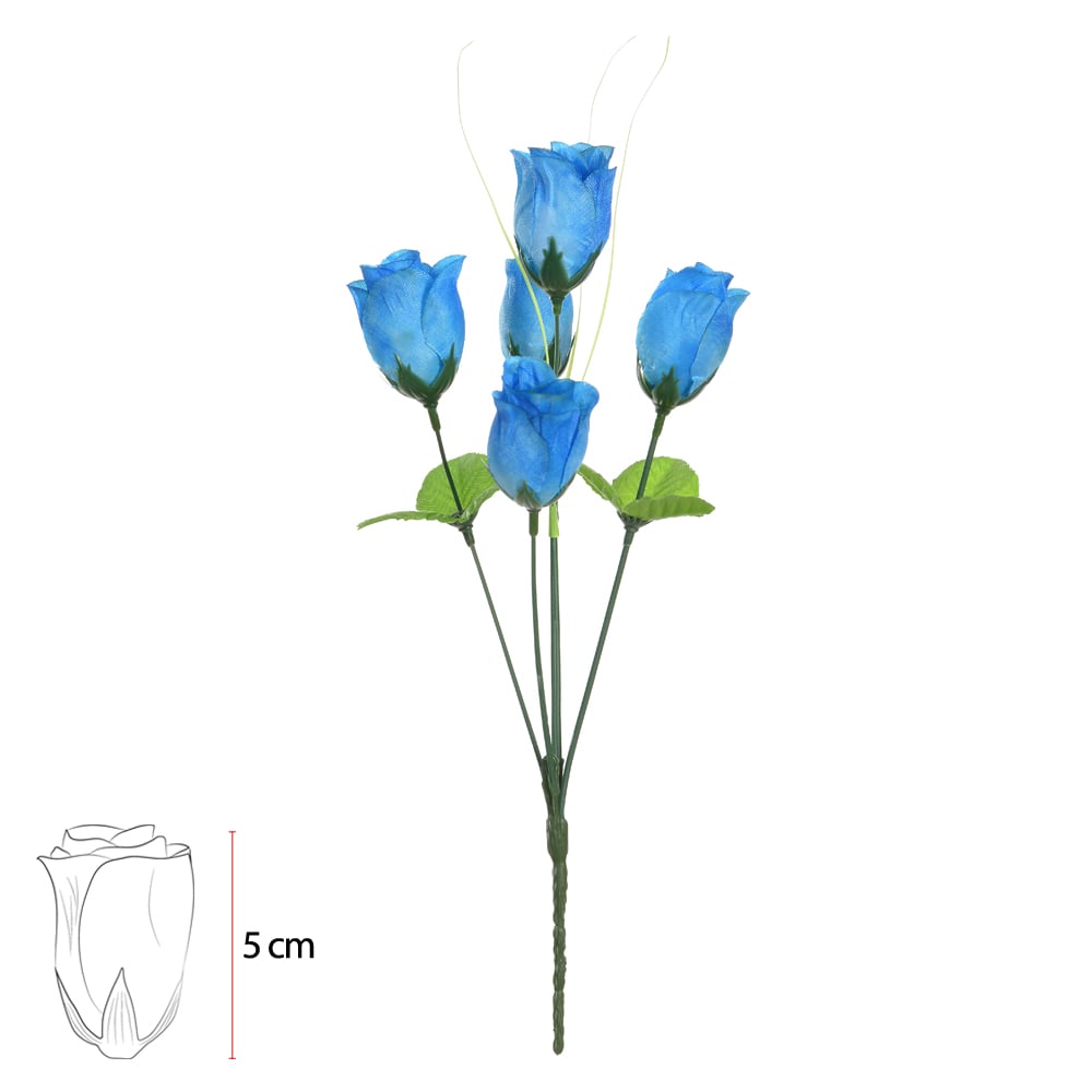 B.ROSA BOTAO X5 (AZUL) 35cm