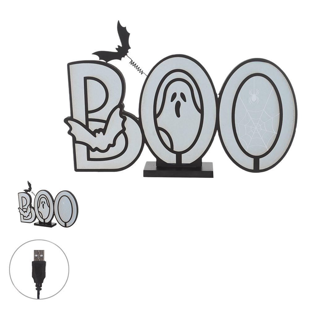 LUMINARIA LUZ INFINITA BOO (LARANJA VERDE) 20X5X40cm