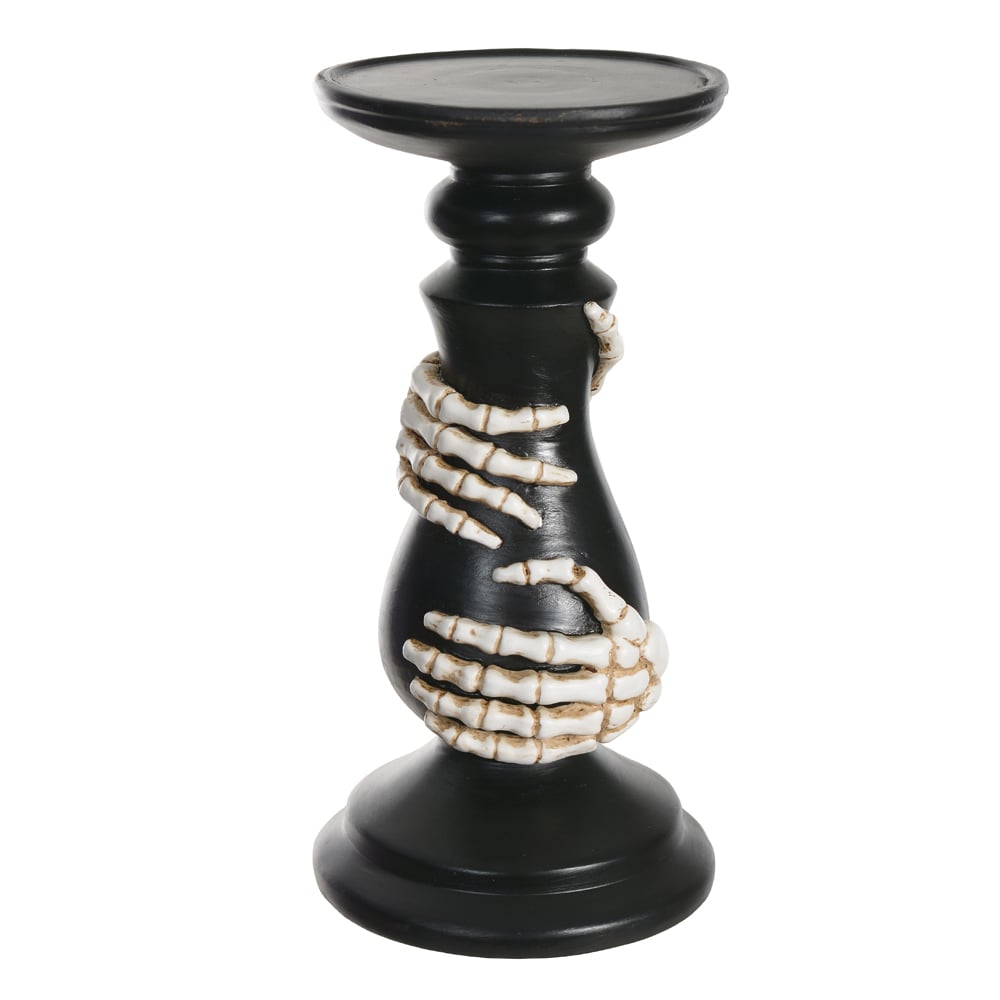 RESINA DECORATIVO CASTICAL ESQUELETO (PRETO BRANCO) 19,5X10X10cm