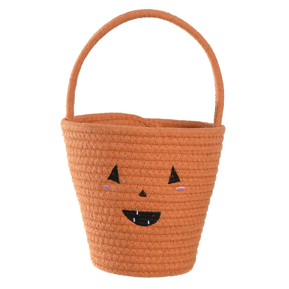 PRESENTEAVEL CESTA ABOBORA C/ALCA (LARANJA PRETO) 18X18X18cm