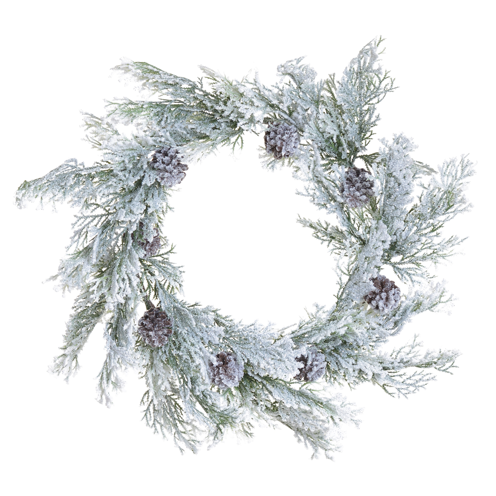 F.GUIRLANDA NATAL NEVADA C/PINHA (VERDE) 60cm