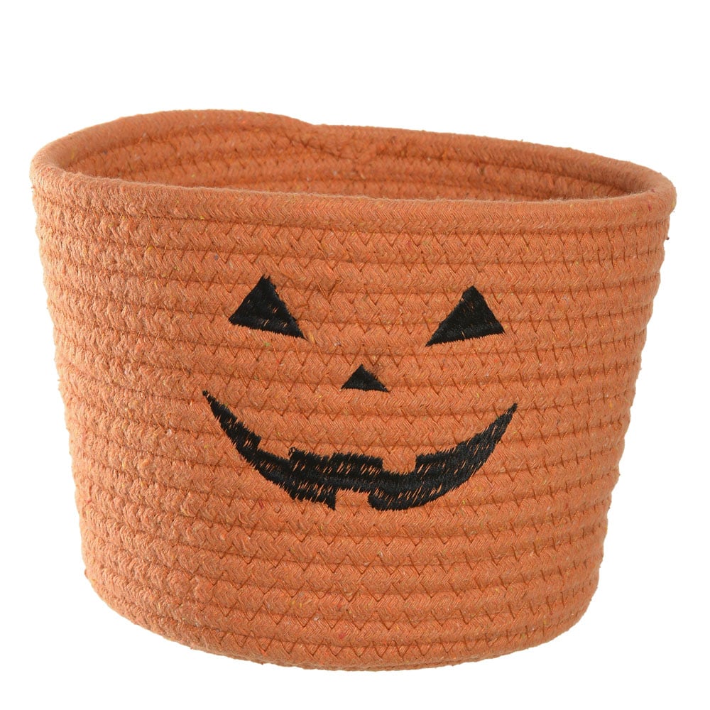 PRESENTEAVEL CESTA ABOBORA HALLOWEEN (LARANJA PRETO) 15X20X20cm