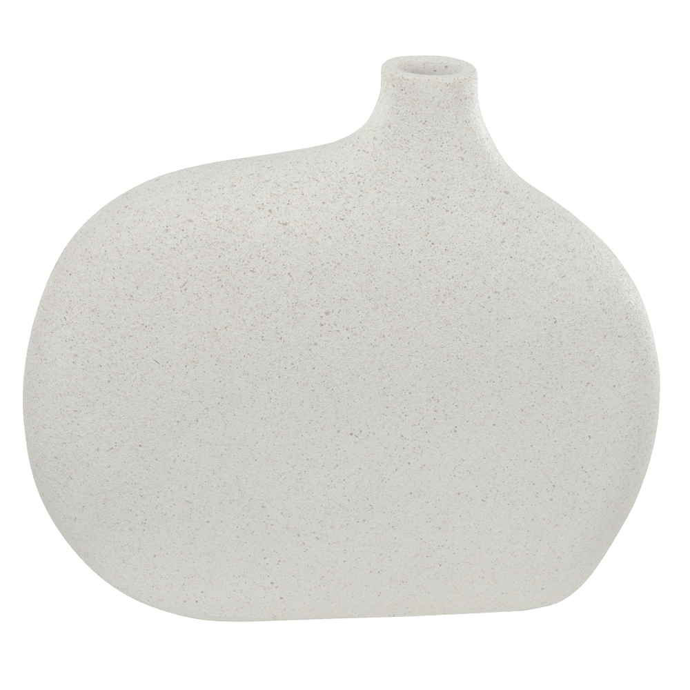 VASO DECORATIVO POLIRESINA (OFF WHITE) 20,5X19X6,8cm
