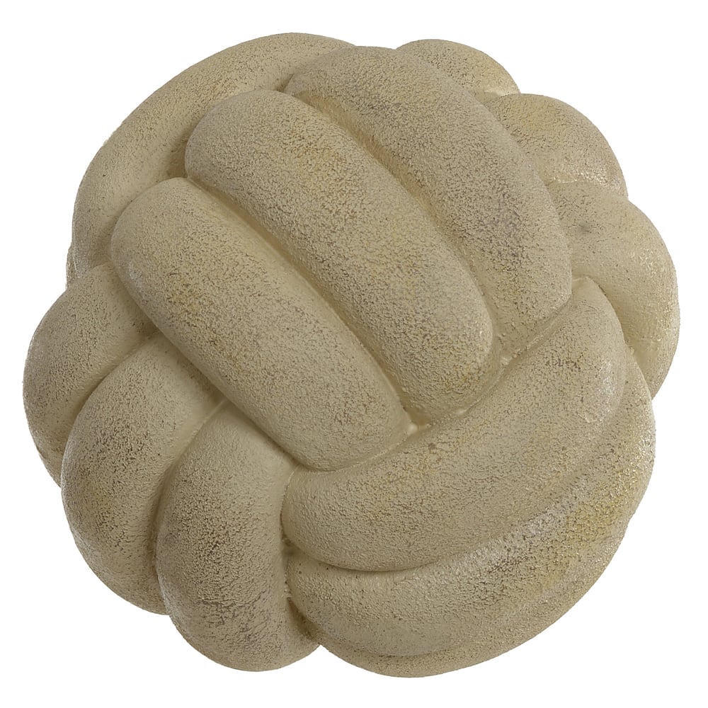 ESCULTURA DECORATIVA POLIRESINA BOLA (OFF WHITE) 12,5cm 12,5d