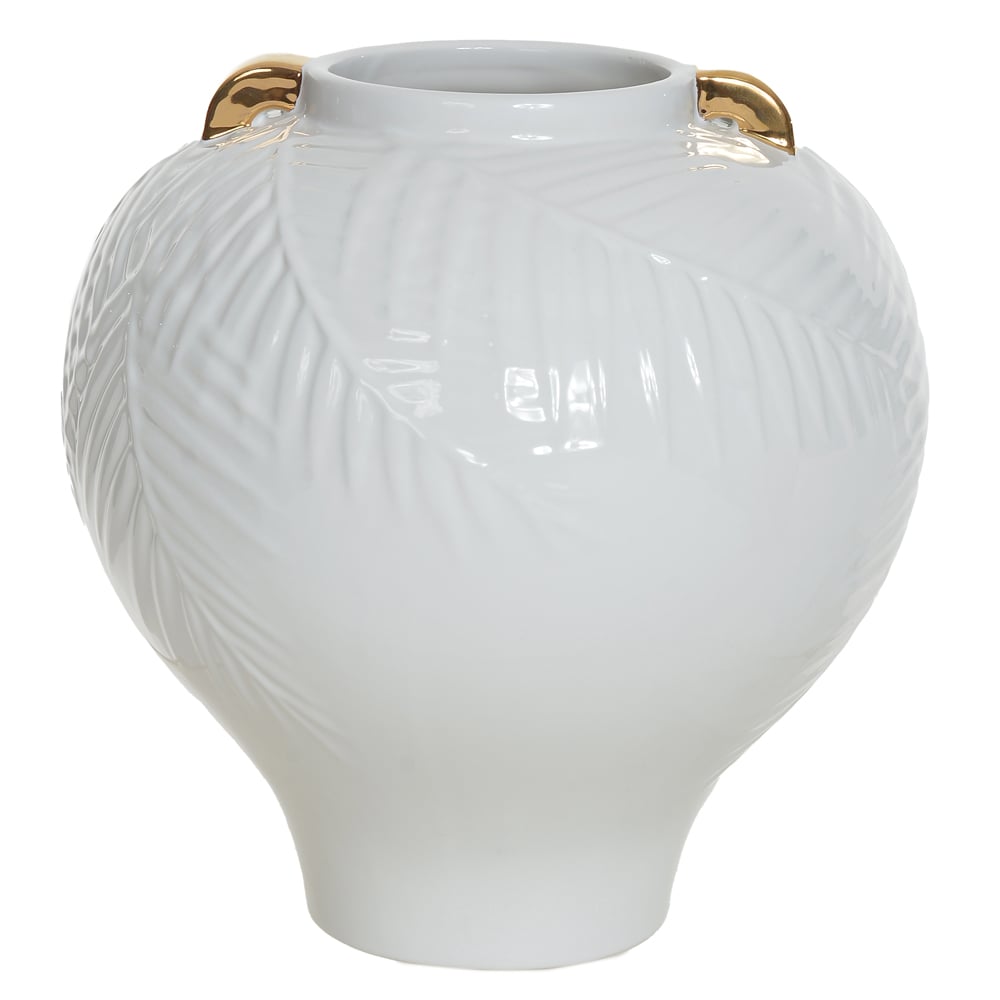 VASO DECORATIVO CERAMICA (BRANCO) 23,5cm 23d