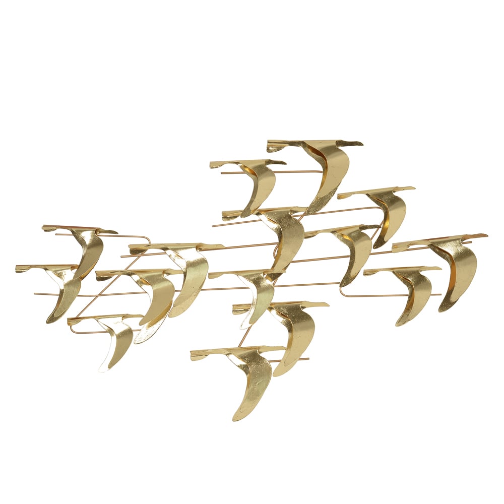 ESCULTURA DE PAREDE METAL (DOURADO) 64,8X37,5X10,2cm
