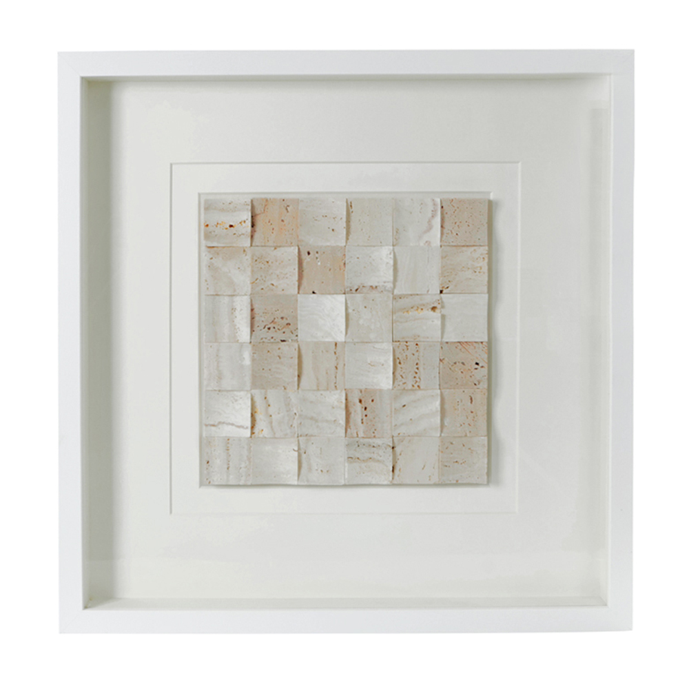 QUADRO DECORATIVO PLASTICO (OFF WHITE) 60X60X5cm