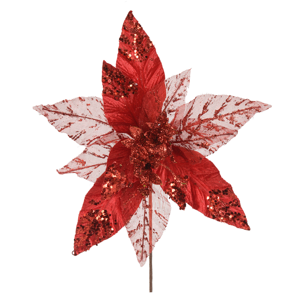 H.BICO DE PAPAGAIO NATAL AVELUDADO (VERMELHO) 42cm 36d