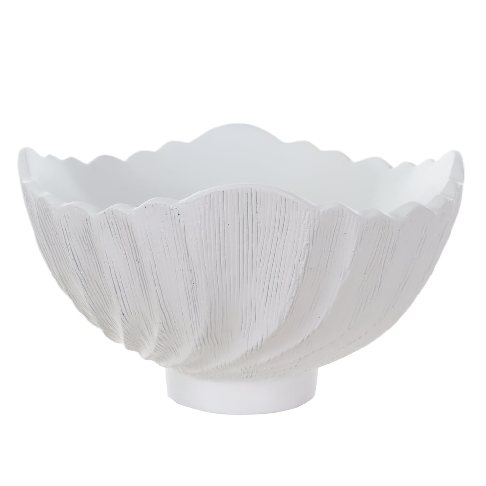 CENTRO DE MESA CERAMICA ORGANICO (BRANCO) 15,5cm 27d