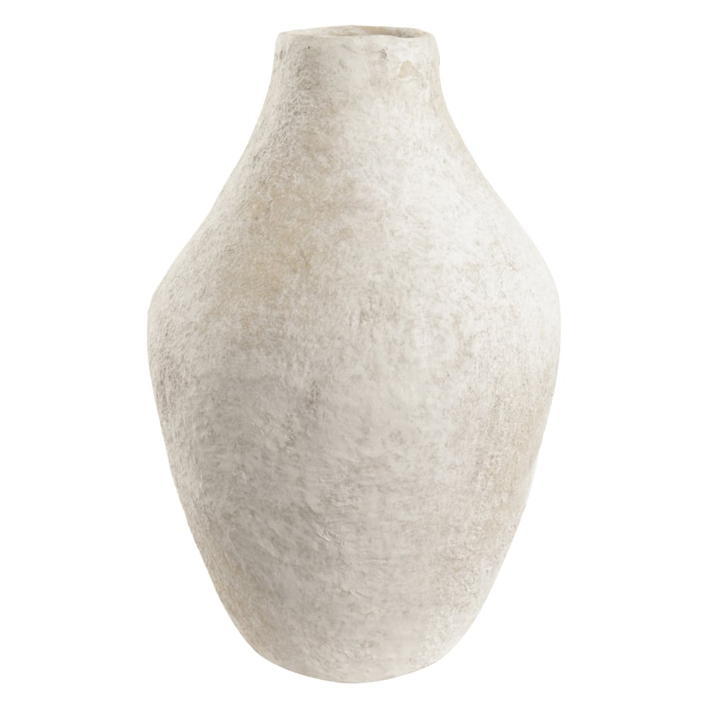 VASO DECORATIVO CERAMICA TEXTURIZADO (OFF WHITE) 30,5X20X20,5cm