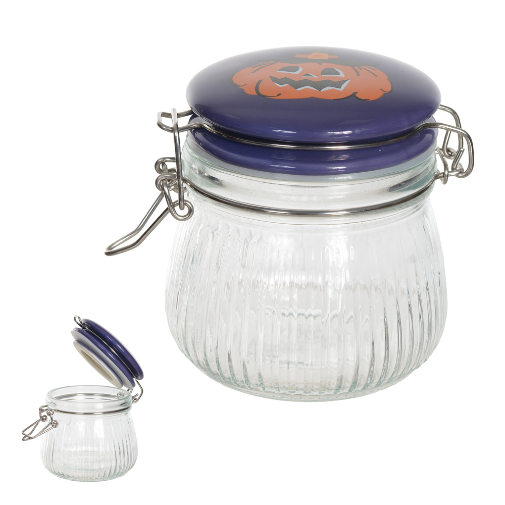 PRESENTEAVEIS POTE COM TAMPA HERMETICA ABOBORA (ROXO LARANJA) 11,8X13,5X11cm