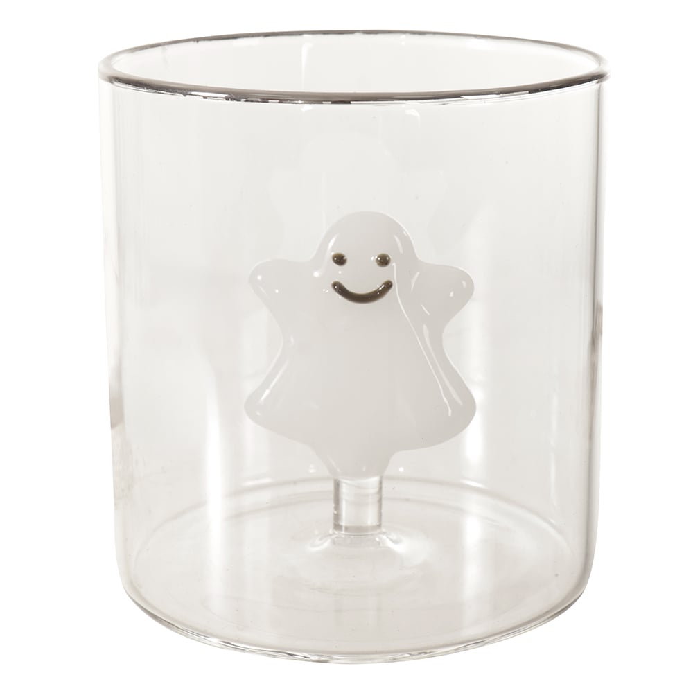 MESA POSTA COPO VIDRO FANTASMA 400ML (TRANSPARENTE BRANCO) 8,5X8X8cm