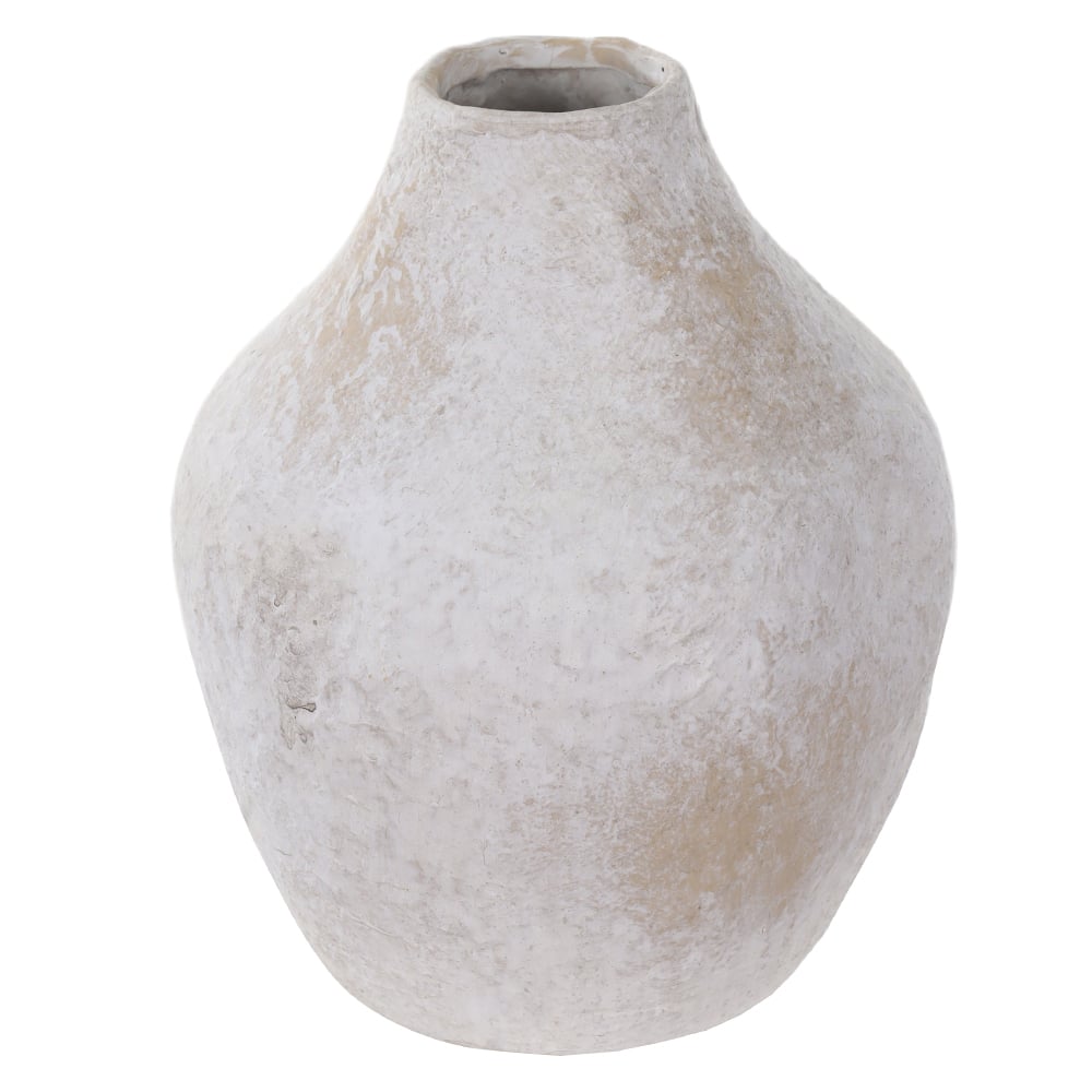 VASO DECORATIVO CERAMICA TEXTURIZADO (OFF WHITE) 21,5cm 17,5d