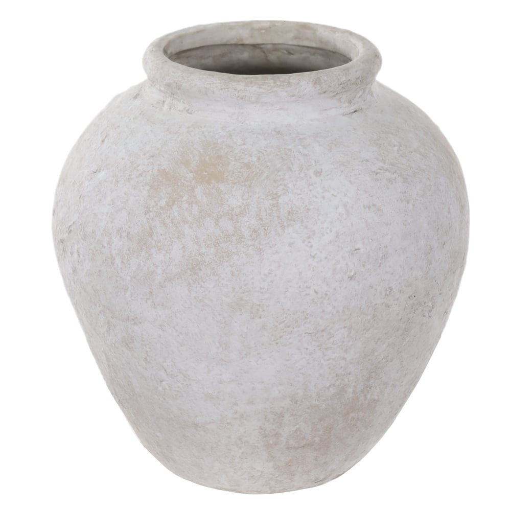VASO DECORATIVO CERAMICA TEXTURIZADO (OFF WHITE) 24cm 23,2d