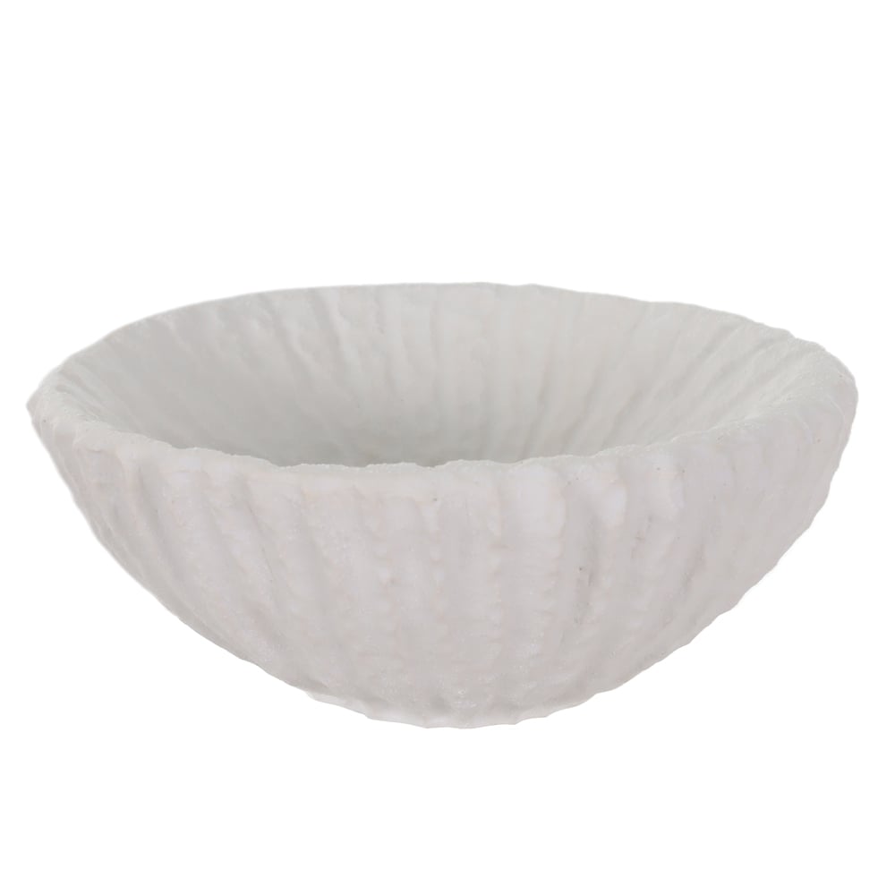 CENTRO DE MESA CERAMICA TEXTURIZADO (BRANCO) 8,7X21,5X20,5cm