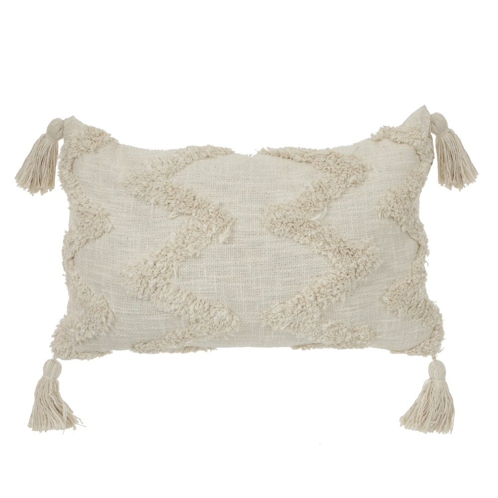 ALMOFADA ALGODAO BAGUETE (AREIA) 50X30cm