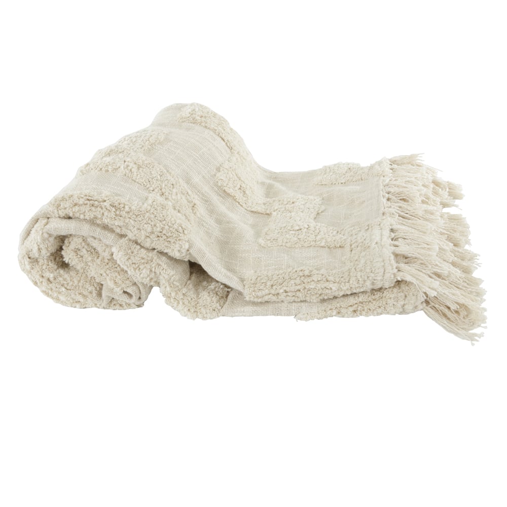 MANTA SOFA ALGODAO (AREIA) 1,7X1,3m