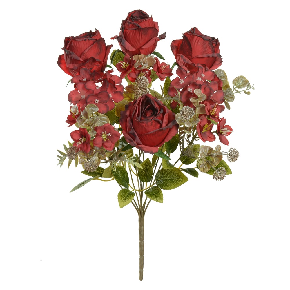 B.ROSA HORTENSIA X9 (VERMELHO OUTONO) 48cm