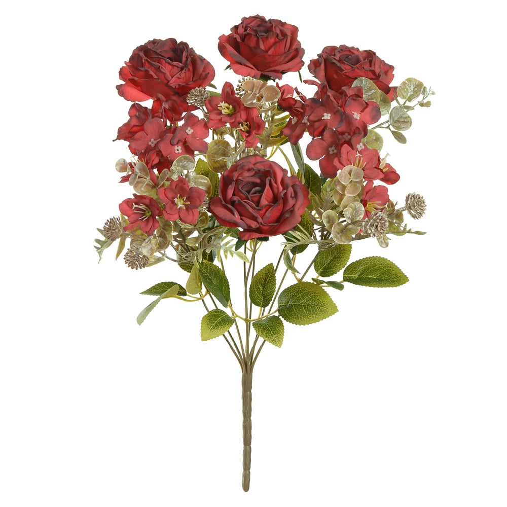 B.ROSA HORTENSIA X9 (VERMELHO OUTONO) 44cm