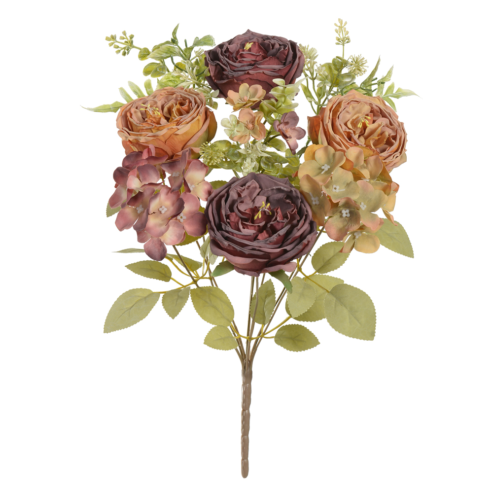 B.ROSA CABBAGE HORTENSIA X9 (MARSALA OUTONO) 44cm