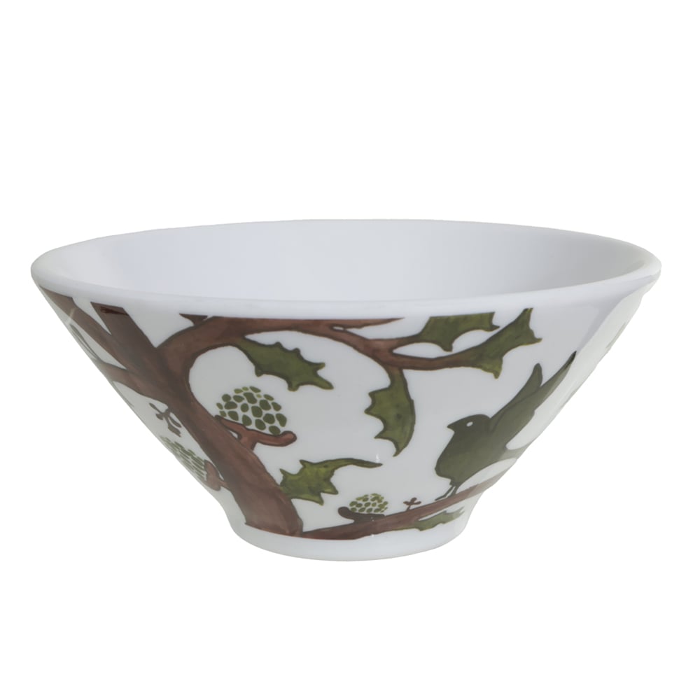 BOWL MELAMINA ARVORE DA VIDA 550ML (BRANCO VERDE) 15,2X15,2cm