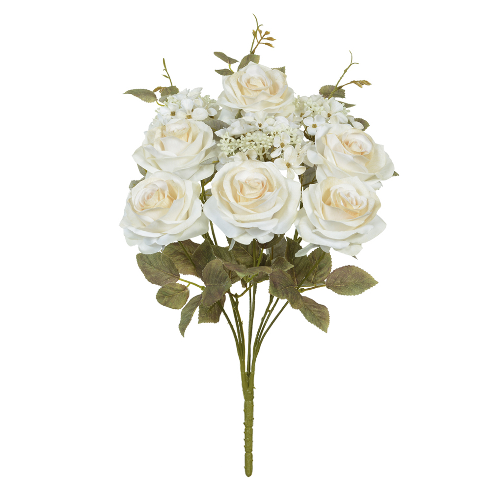 B.ROSA HORTENSIA C/PROTECAO UV X9 (CREME OUTONO) 48cm