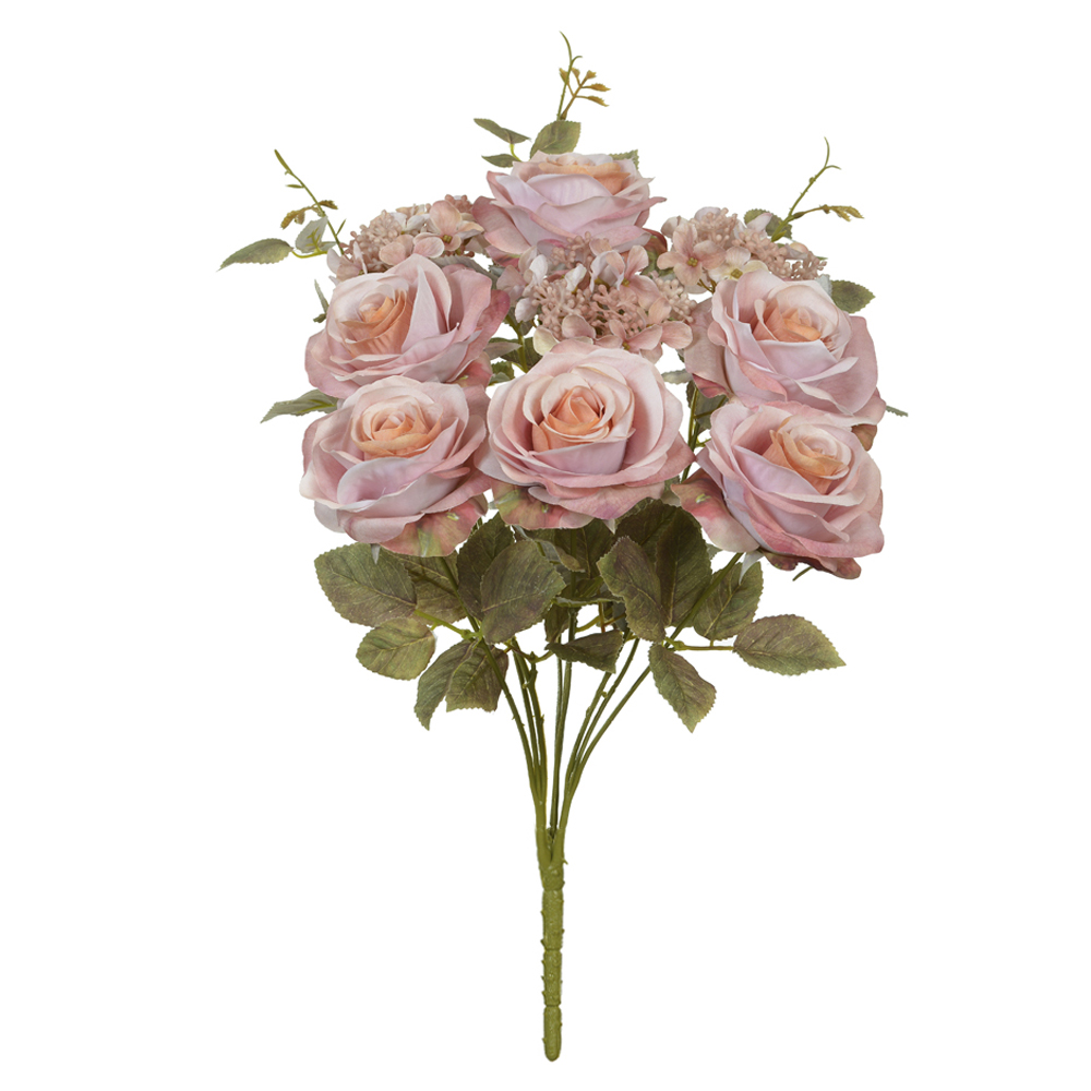B.ROSA HORTENSIA C/PROTECAO UV X9 (ROSA OUTONO) 48cm