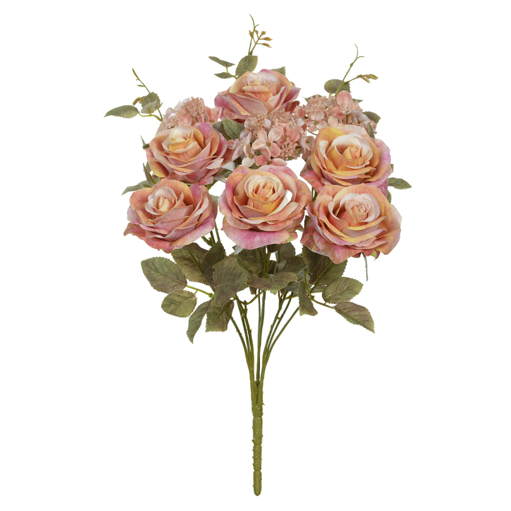 B.ROSA HORTENSIA C/PROTECAO UV X9 (ROSA ANTIGO OUTONO) 48cm