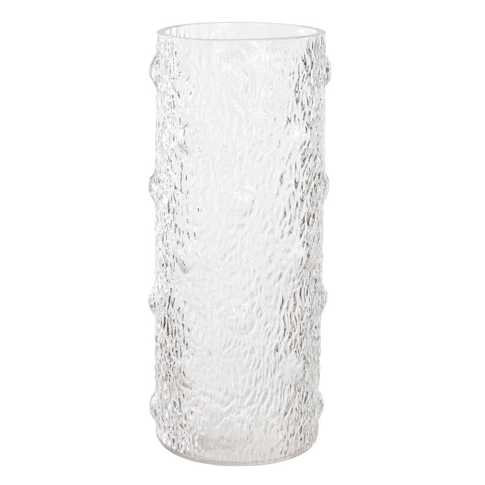VASO VIDRO TEXTURIZADO (TRANSPARENTE) 29,5cm