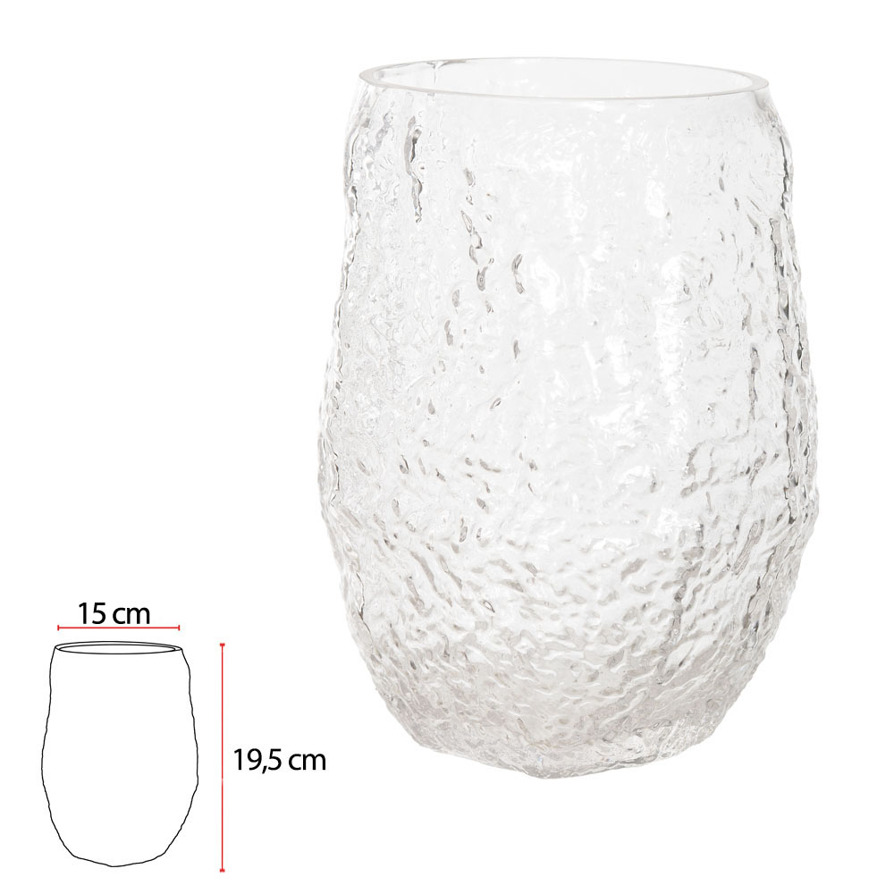 VASO VIDRO (TRANSPARENTE) 19,5cm