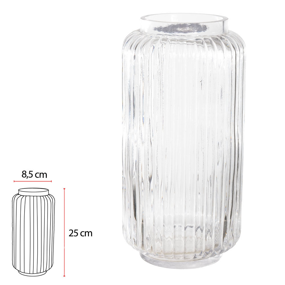 VASO VIDRO (TRANSPARENTE) 25cm
