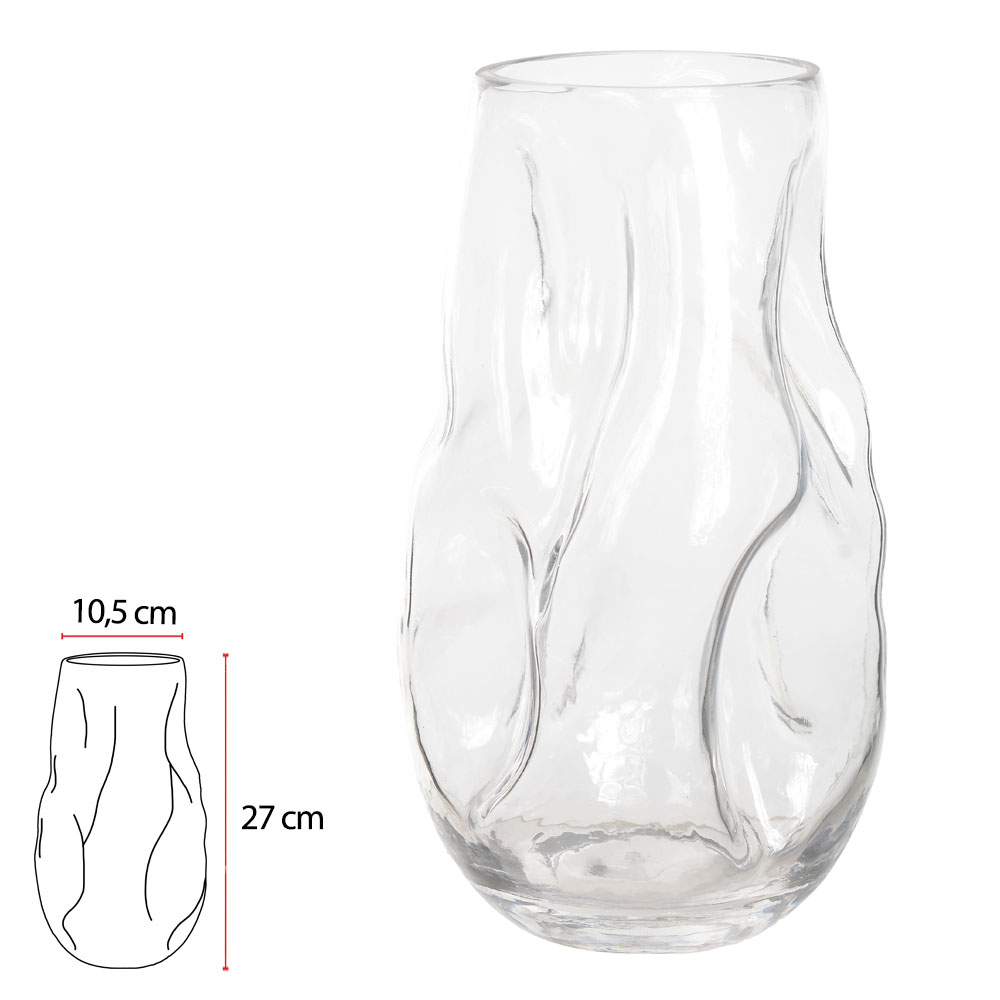 VASO VIDRO (TRANSPARENTE) 27cm