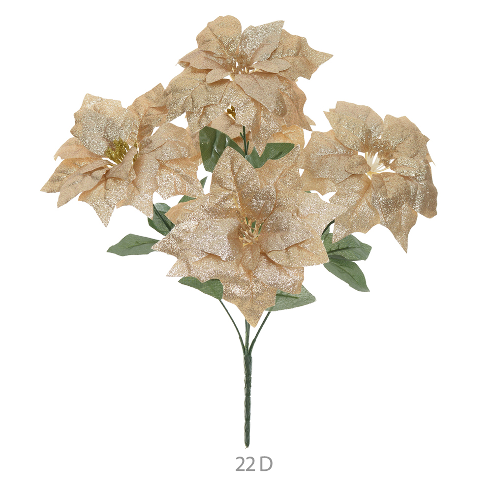 H.BICO PAPAGAIO NATAL C/GLITTER X5 (CHAMPANHE) 45cm 22d