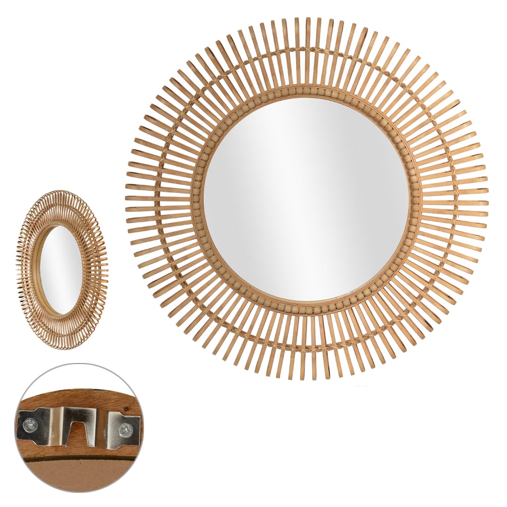 ESPELHO DECOR BAMBU (NATURAL) 87X87X4,5cm