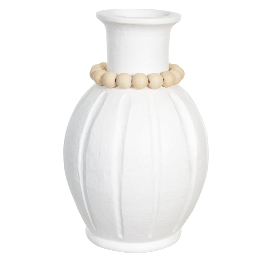 VASO DECORATIVO CERAMICA (OFF WHITE) 43cm 28d
