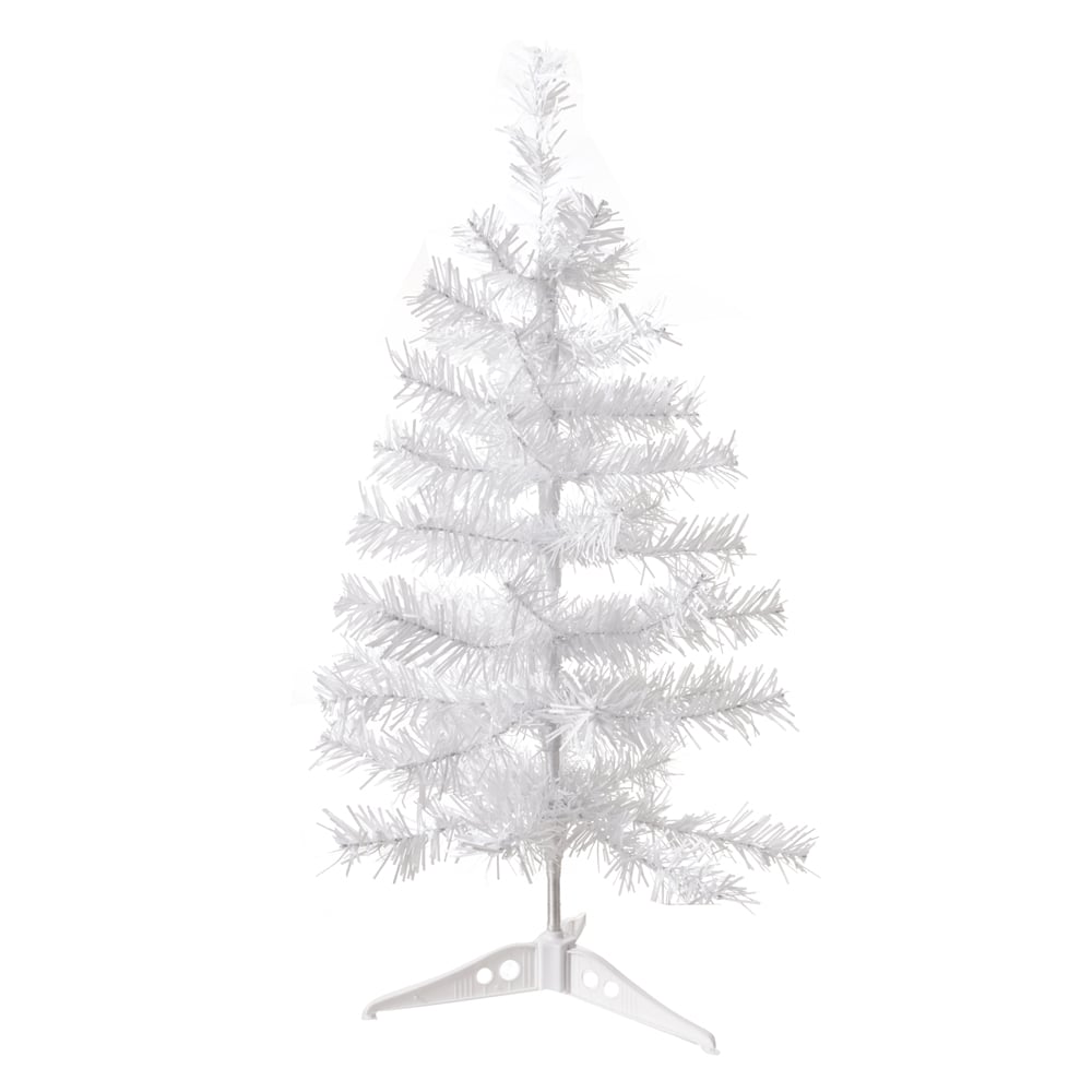 A.ARVORE NATAL 50 TIPS C/BASE PLASTICO (BRANCO) 60cm