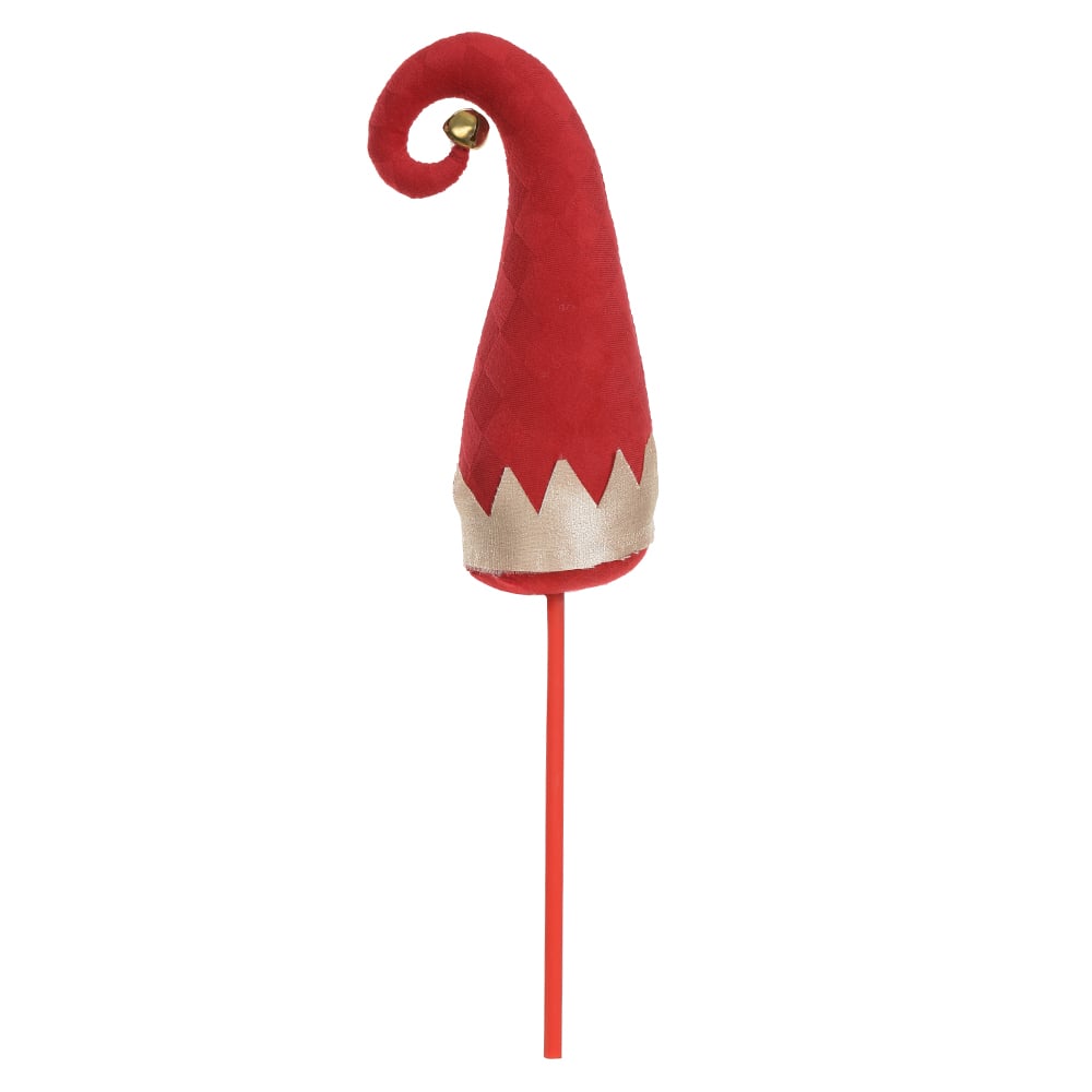 NATAL PICK GORRO ELFO (VERMELHO DOURADO) 44cm