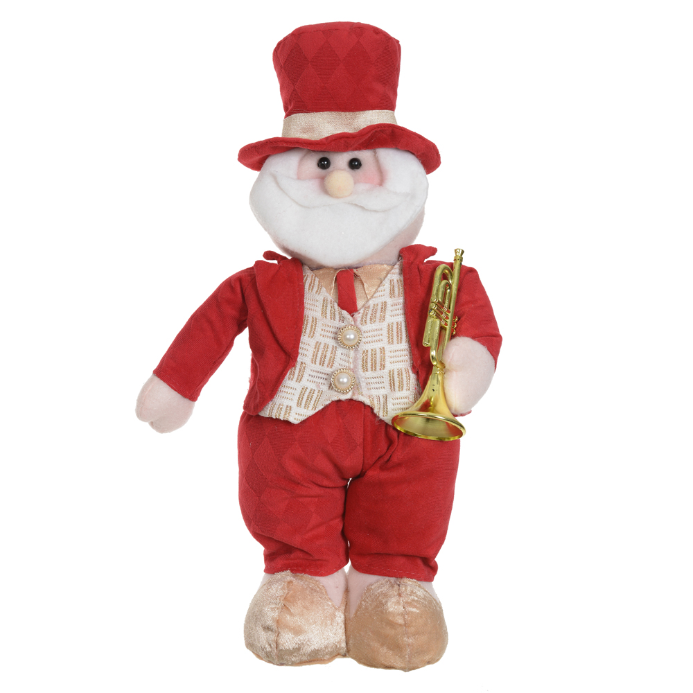 BONECO NATAL PAPAI NOEL (VERMELHO DOURADO) 38cm