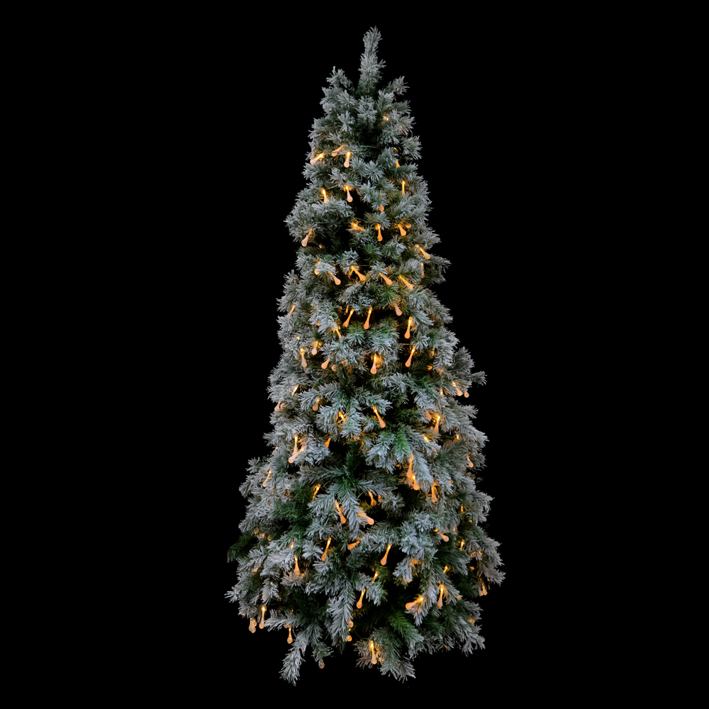 A.ARVORE NATAL LED GOTA NEVADA 662 TIPS C/BASE METAL (VERDE) 1,8m