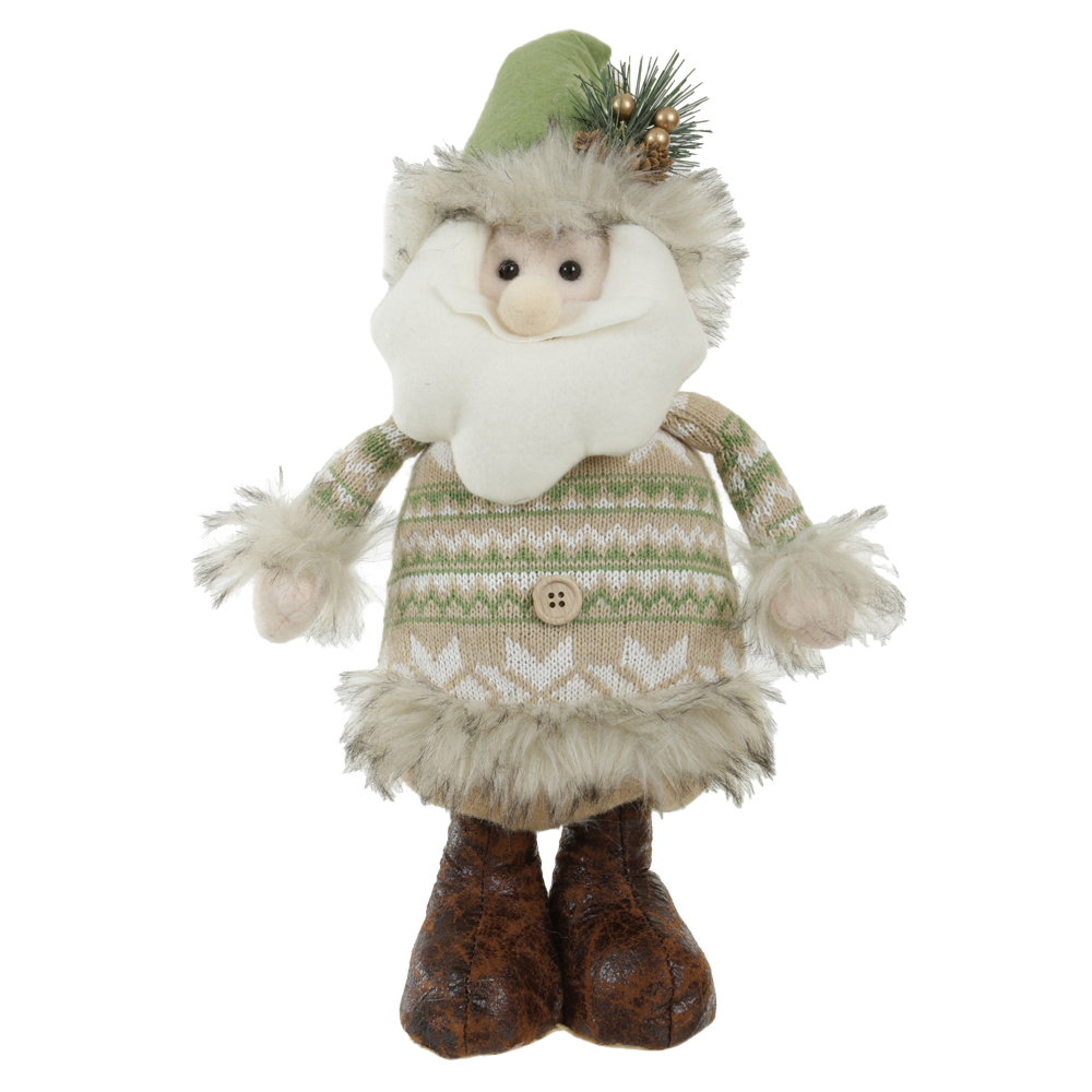 BONECO NATAL PAPAI NOEL (VERDE BEGE) 48cm