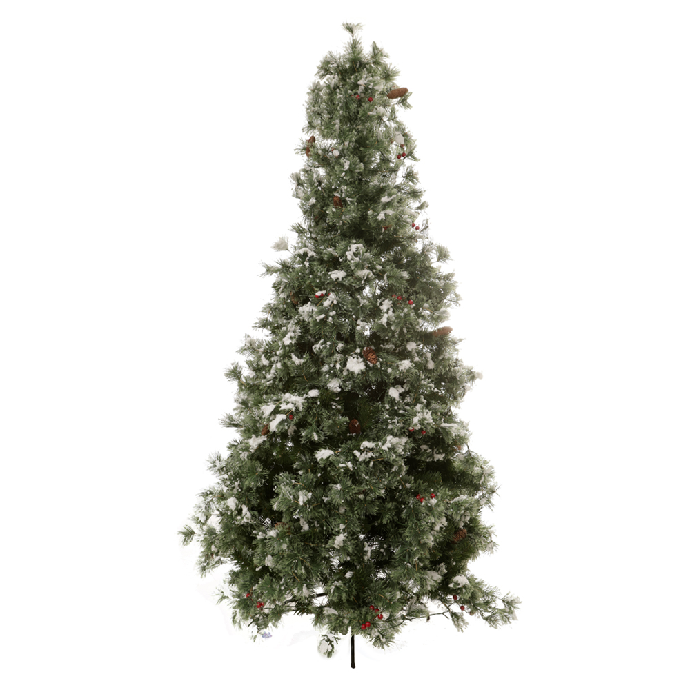 A.ARVORE NATAL BERRY E PINHA C/NEVE 1077 TIPS 350 LEDS C/BASE METAL (VERDE) 2,1m